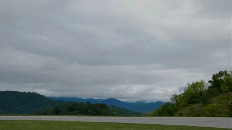 A time lapse overlooking the mountains Stock Footage 164417525