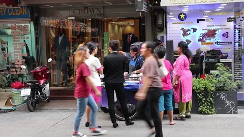 Time lapse of pad thai vendor Stock Footage 97201249