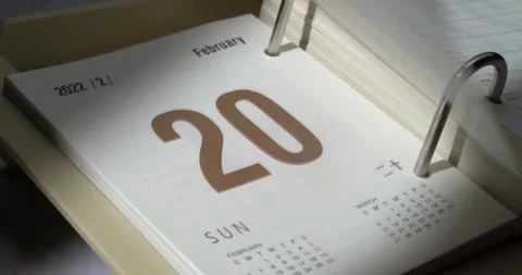 Time-lapse  of the page-turning calendar Video stock 247245099