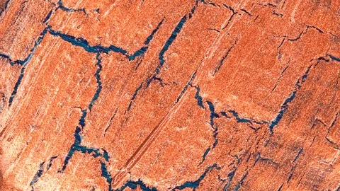 Time Lapse Paint Crackling. Red Copper and Blue Stock Footage 102166098
