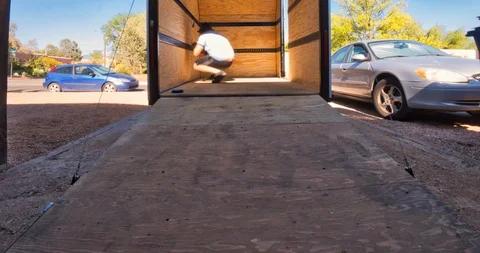 Time Lapse Painting Trailer Stock Footage 104784053