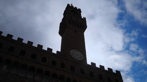 Time lapse of Palazzo Vecchio, Florence Stock Footage 81099498