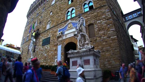 Time lapse of Palazzo Vecchio, Florence 库存影片 81107035