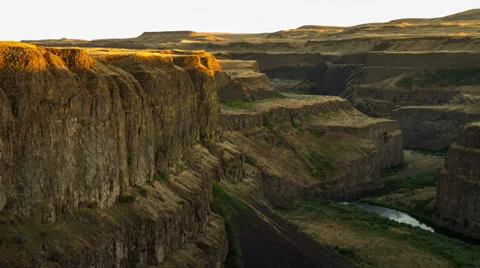 Time Lapse of Palouse Canyon sunset light Stock Footage 32185184