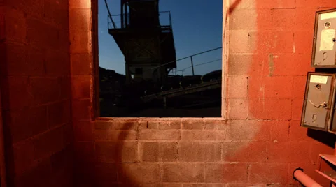 Time Lapse Pan of Abandon Mine at Night - 4K -  4096x2304 Stock Footage 29645873