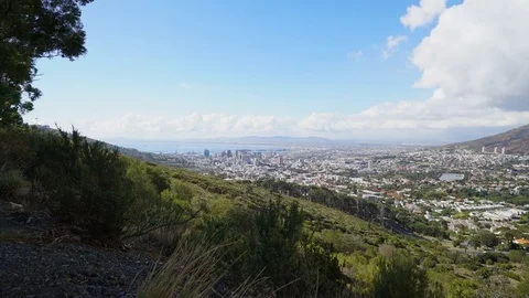 Time lapse pan of the clouds over Cape Town Stock Footage 83890033