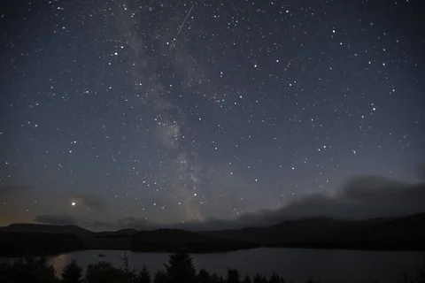 Time lapse pan of the Milky Way Stock Footage 94759782