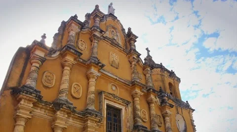 Time lapse pan up weathered cathedral in Leon, Nicaragua. Stock Footage 67478044