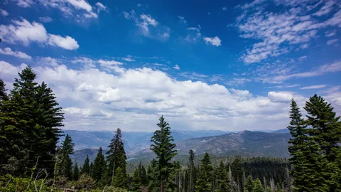 Time Lapse - Panaromic View of the Valley of  Sequoia Natioanal Park with Stock Footage 157033129