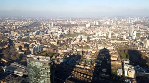 Time lapse Panning Around East London Skyline, England Stock Footage 101977557