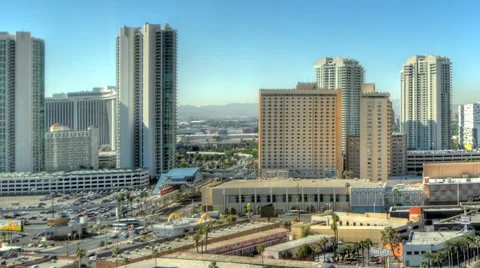Time-lapse panning shot of Las Vegas cityscape Stock Footage 52324160