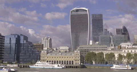 Time lapse panning view of the City of London Stock Footage 68986159
