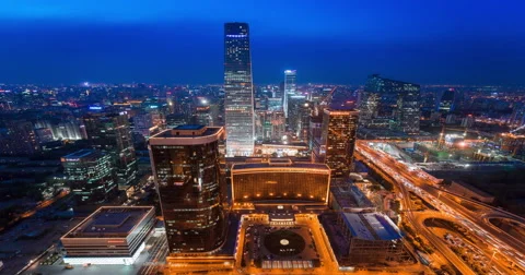 Time lapse--panorama of Beijing Vídeo Stock 50033566