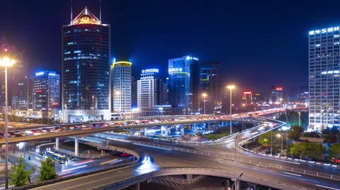 Time lapse--panorama of Beijing Video stock 60039618