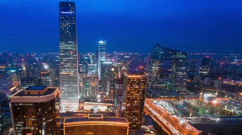 Time lapse--panorama of Beijing Video stock 60039701