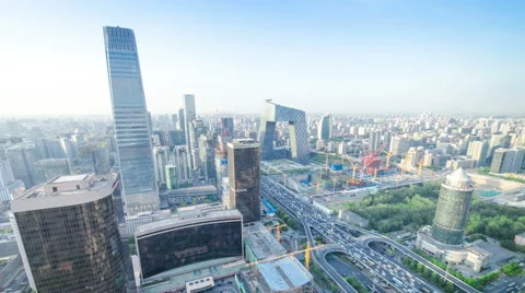 Time lapse--panorama of Beijing Stock Footage 60040218