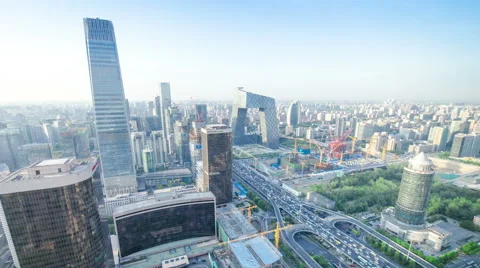 Time lapse--panorama of Beijing Stock Footage 60040245