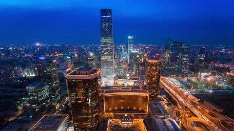 Time lapse--panorama of Beijing Stock Footage 60040388