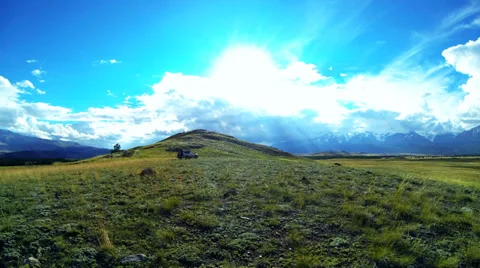 Time Lapse Panorama of Mountain Valley Stock Footage 30444313