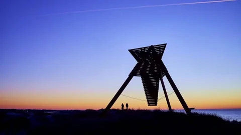 Time-lapse panorama of sunset Stock Footage 212338301