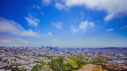 Time Lapse - Panorama View of San Francisco Downtown - 4K Video stock 79173597