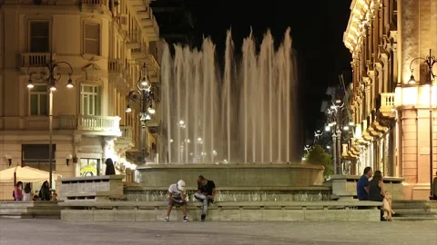 Time lapse of Panoramic view of the central Piazza Liberà Video stock 140182860