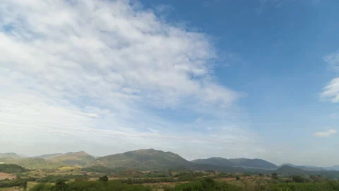Time lapse, Panoramic view of clear blue sky and clouds, clouds with background. Video stock 229392735