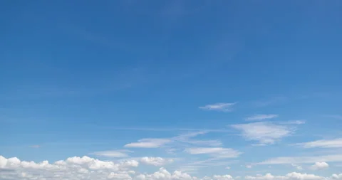 Time lapse, Panoramic view of clear blue sky and clouds, clouds with background. Video stock 249493323