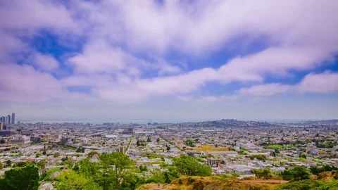 Time Lapse - Panoramic View of Downtown San Francisco Stock Footage 77631149