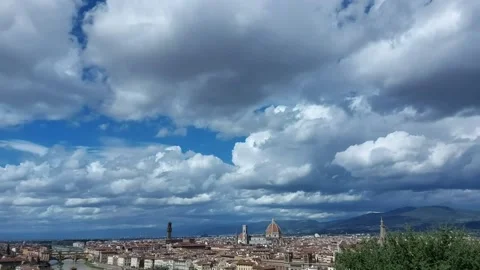 Time lapse, panoramic view of Florence, art and monuments Stock Footage 140738085