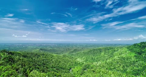 Time lapse of panoramic view of the lush green hills Stock Footage 132792433