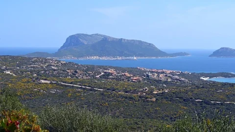 Time lapse panoramic view of a wonderful mediterranean sea village Stock Footage 104981561