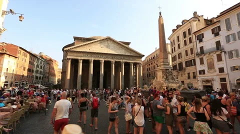 Time Lapse Pantheon of Rome Stock Footage 53646873