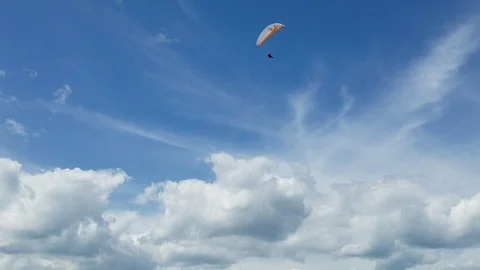 Time lapse - paragliding in the summer. Stock Footage 109057653