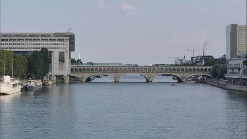 Time lapse in Paris (Bercy) Stock Footage 93297580