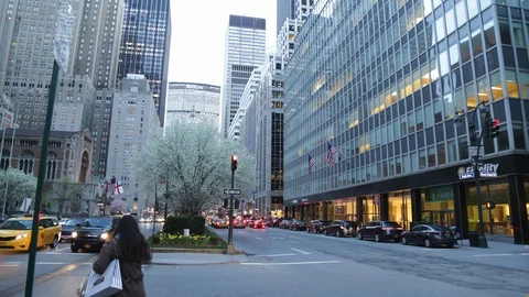 Time lapse park avenue at sunset manhattan new york usa 4K Stock Footage 108926968