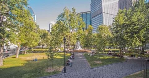 Time lapse  of a park  Stock Footage 115061136