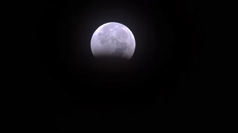 Time-Lapse:  Partial Lunar Eclipse of Moon Stock Footage 220782664