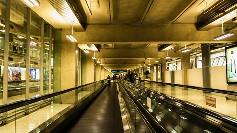 Time lapse passenger in terminal inside of Suvarnabhumi Airpor Stock Footage 94729559