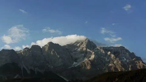 Time-lapse  on passing clouds Bavaria Nature Mountain 4K Stock Footage 154600809