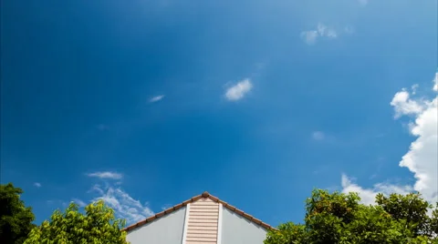 Time lapse of passing clouds Stock Footage 42690688