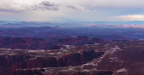 Time-lapse of Passing Clouds Over Canyonlands Stock Footage 41669320