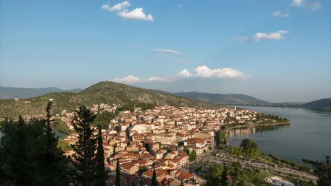 Time lapse.The passing of shadow over the city of Kastoria and lake of Orestiada 스톡 동영상 194505661