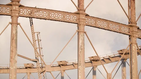 Time lapse of passing weather and clouds showing light change behind a close up Stock Footage 128922165