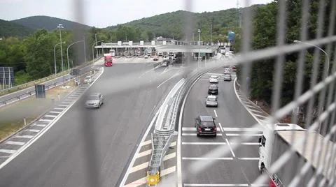 Time lapse of a pay toll Video stock 47330739