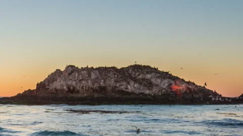 Time-lapse of Pebble Beach 17 mile drive at sunset Stock-Footage 63252848