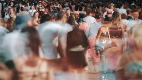 Time-lapse people crowd walking crosswalk in city street, rush hour crowded Vídeo Stock 280926303