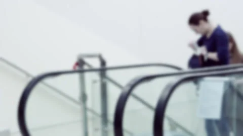 Time-lapse People on an escalator. Video stock 239627678