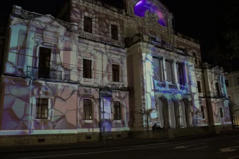 Time lapse from People in Praça da Liberdade and it's Christmas decoration in Be Stock-Footage 167293677