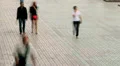 Time lapse of people on street, holiday walking crowd pavement HD Footage
